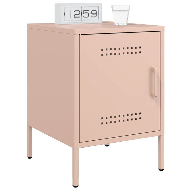 Casa si Gradina - Mobilier - Comode si corpuri - Noptiere - Noptiere, roz, 2 buc., 36x39x50,5 cm, otel - Infinity.ro