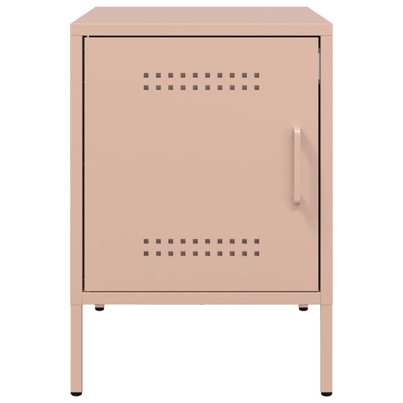 Casa si Gradina - Mobilier - Comode si corpuri - Noptiere - Noptiere, roz, 2 buc., 36x39x50,5 cm, otel - Infinity.ro