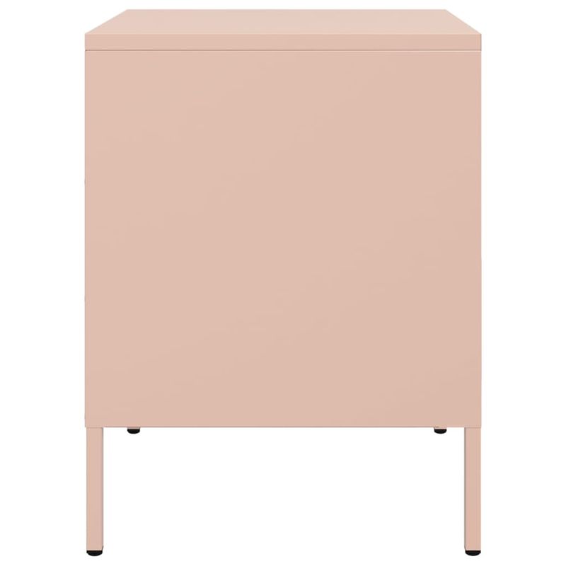 Casa si Gradina - Mobilier - Comode si corpuri - Noptiere - Noptiere, roz, 2 buc., 36x39x50,5 cm, otel - Infinity.ro