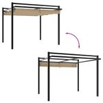 Casa si Gradina - Gradina si terasa - Umbrele si pavilioane - Pavilioane - Foisor de gradina acoperis retractabil gri taupe 3x3 m aluminiu - Infinity.ro