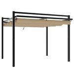 Casa si Gradina - Gradina si terasa - Umbrele si pavilioane - Pavilioane - Foisor de gradina acoperis retractabil gri taupe 3x3 m aluminiu - Infinity.ro