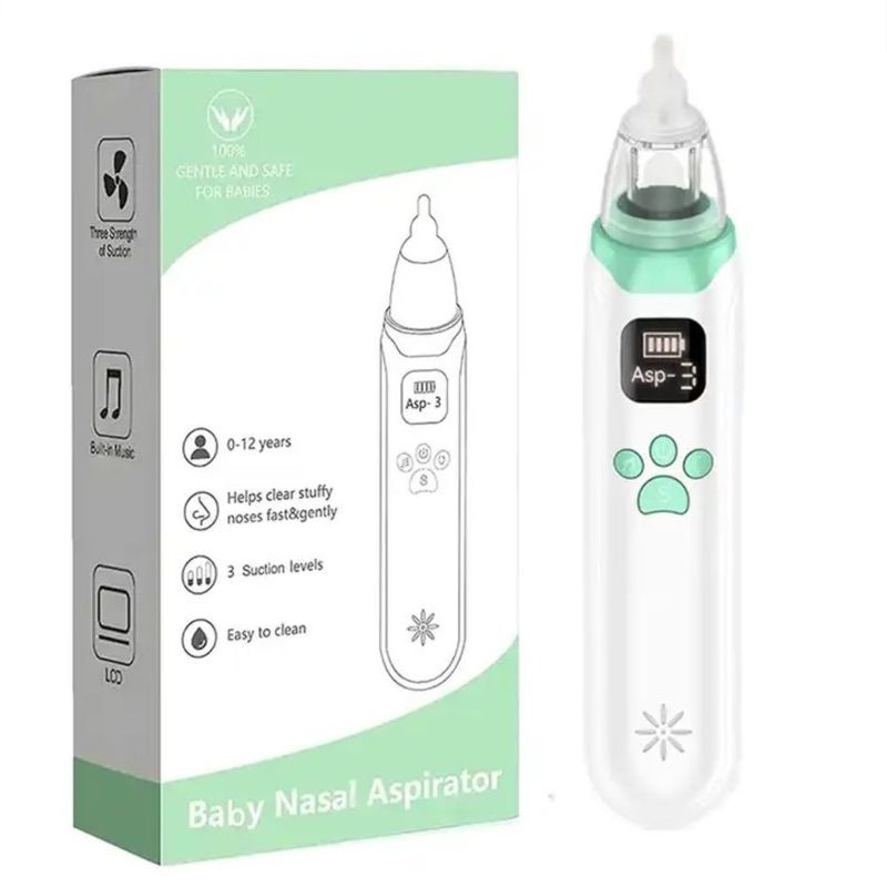 Jucarii, Copii si Bebe - Igiena si ingrijire - Accesorii ingrijire copii - Aspiratoare nazale si accesorii - Aspirator nazal electric pentru copii si bebelusi, CRISTALIS SALE™ , 3 trepte de aspirare, baterie reincarcabila - Infinity.ro