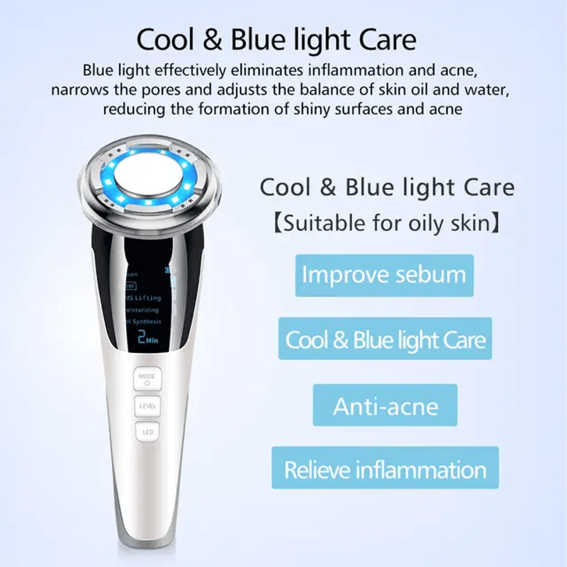 Ingrijire personala si Cosmetice - Aparate & accesorii ingrijire personala - Aparate cosmetice - Aparate intretinere si ingrijire corporala - Aparat pentru tratament facial si intinerirea pielii CRISTALIS SALE™, 5 in 1, 3 viteze, profesional, anti rid - Infinity.ro