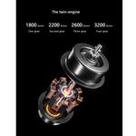 Ingrijire personala si Cosmetice - Sanatate si wellness - Articole wellness - Aparate si dispozitive de masaj - Aparat profesional masaj tip pistol CRISTALIS SALE™, 4 viteze, cap dublu, 8 capete, 3200 percutii, 2000mAh, motor dual, - Infinity.ro