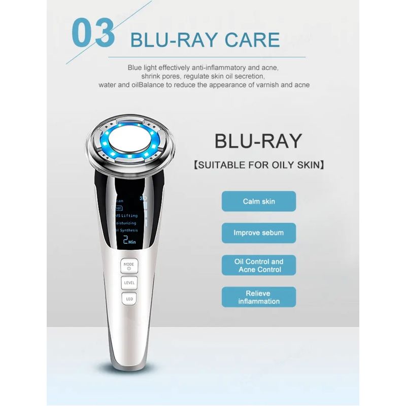 Ingrijire personala si Cosmetice - Aparate & accesorii ingrijire personala - Aparate cosmetice - Aparate intretinere si ingrijire corporala - Aparat pentru tratament facial si intinerirea pielii CRISTALIS SALE™, 5 in 1, 3 viteze, profesional, anti rid - Infinity.ro