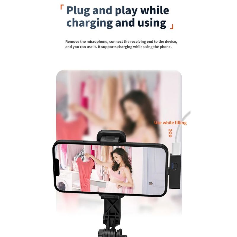 TV, Audio-Video si Foto - Audio profesionale - Microfoane profesionale - Set 2 microfoane lavaliera profesionale CRISTALIS SALE™,  cu accesorii full, cu magnet, mufe type c si lightning - Infinity.ro