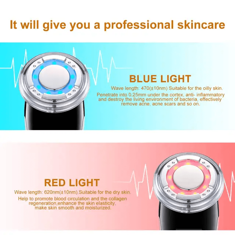 Ingrijire personala si Cosmetice - Aparate & accesorii ingrijire personala - Aparate cosmetice - Aparate intretinere si ingrijire corporala - Aparat pentru tratament facial si intinerirea pielii CRISTALIS SALE™, 5 in 1, 3 viteze, profesional, anti rid - Infinity.ro