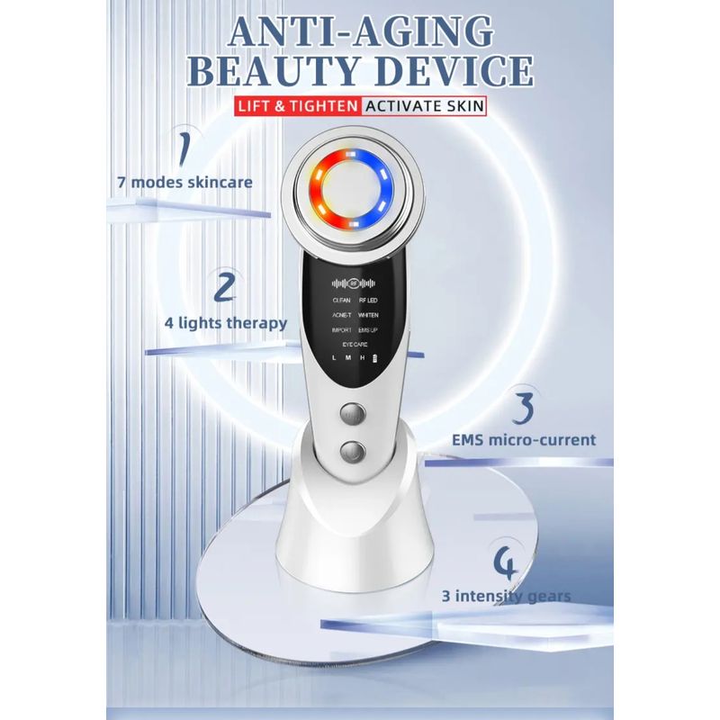 Ingrijire personala si Cosmetice - Aparate & accesorii ingrijire personala - Aparate cosmetice - Aparate intretinere si ingrijire corporala - Aparat pentru tratament facial si intinerirea pielii cristalis sale ™, 7 in 1, 3 viteze, profesional, anti rid - Infinity.ro