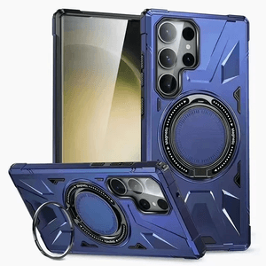 Husa de protectie, Kickstand magnetic, CRISTALIS SALE™ cu suport inel, antishock, magsafe/Albastru, iphone 15