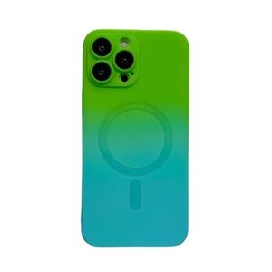 Husa de protectie , Gradient magnetic, CRISTALIS SALE™ antishock, magsafe / verde - albastru, iphone 14 pro