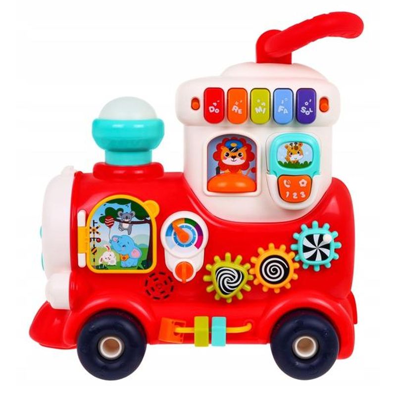 Jucarii, Copii si Bebe - Jucarii si jocuri - Vehicule si jucarii cu telecomanda - Trenulete de jucarie - Trenulet interactiv pentru copii 4 in 1 Hola Toys - Infinity.ro