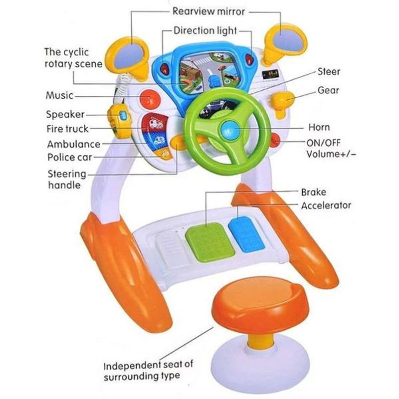 Jucarii, Copii si Bebe - Jucarii si jocuri - Jucarii & jocuri educative - Jucarii interactive - Simulator auto interactiv pentru copii Dreaming Party - Infinity.ro