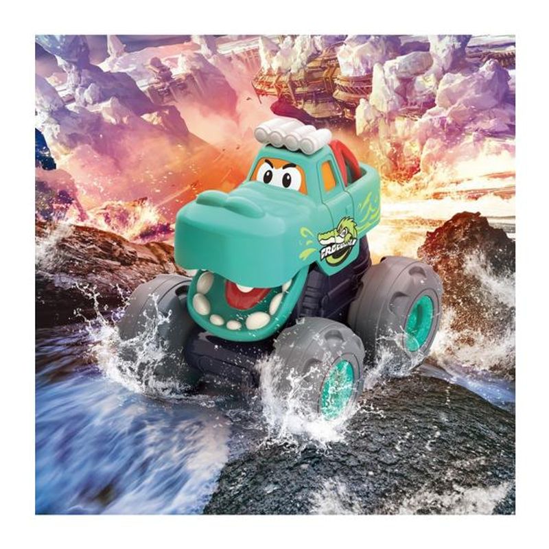 Jucarii, Copii si Bebe - Jucarii si jocuri - Vehicule si jucarii cu telecomanda - Masinute - Masinuta Monster Truck, Crocodilul Rapid Hola Toys - Infinity.ro