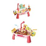 Jucarii, Copii si Bebe - Jucarii si jocuri - Jucarii & jocuri educative - Jucarii interactive - Set 2 in 1 joc de pescuit si chiuveta de bucatarie Roz - Infinity.ro