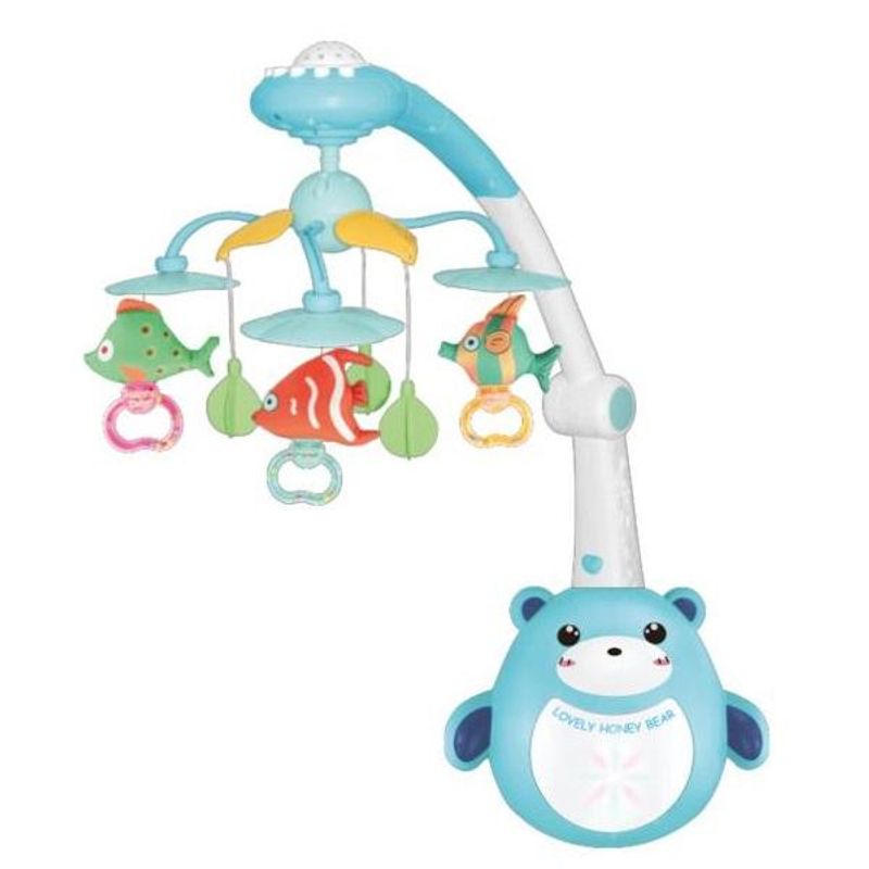 Jucarii, Copii si Bebe - Jucarii si jocuri - Jucarii bebelusi - Carusel patut - Carusel muzical cu proiectii si telecomanda Lovely Honey Bear - Infinity.ro
