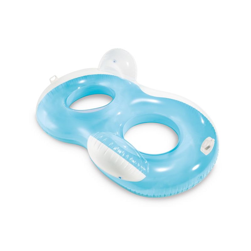 Jucarii, Copii si Bebe - Jucarii si jocuri - Jucarii de exterior - Saltele si mingi pentru plaja - Saltea gonflabila intex double back lounge transparent, 1.96m x 1.17m, ix56800 - Infinity.ro