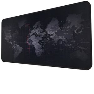 Mousepad Mare Cauciucat pentru Gaming, Birou, Office, Antiderapant, Cusaturi, Waterproof, model Harta Lumii, 80 x 30cm