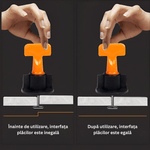 Casa si Gradina - Constructii - Gresie si faianta - Accesorii gresie si faianta - Set 152 de Piese Sistem Montare, Dinstantiere, Rost de la 1 mm la 3 mm, 100 Tije tip T, 50 Cruciulite, 2 Chei Strangere - Infinity.ro