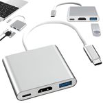 PC, gaming si accesorii - Retelistica - Hub-uri - Hub Adaptor Multiport 3 in 1, USB-C, USB 3.1, HDMI 4K, Plug&Play, 10 Gbps, Chipset 1.4 Suport 3D - Infinity.ro