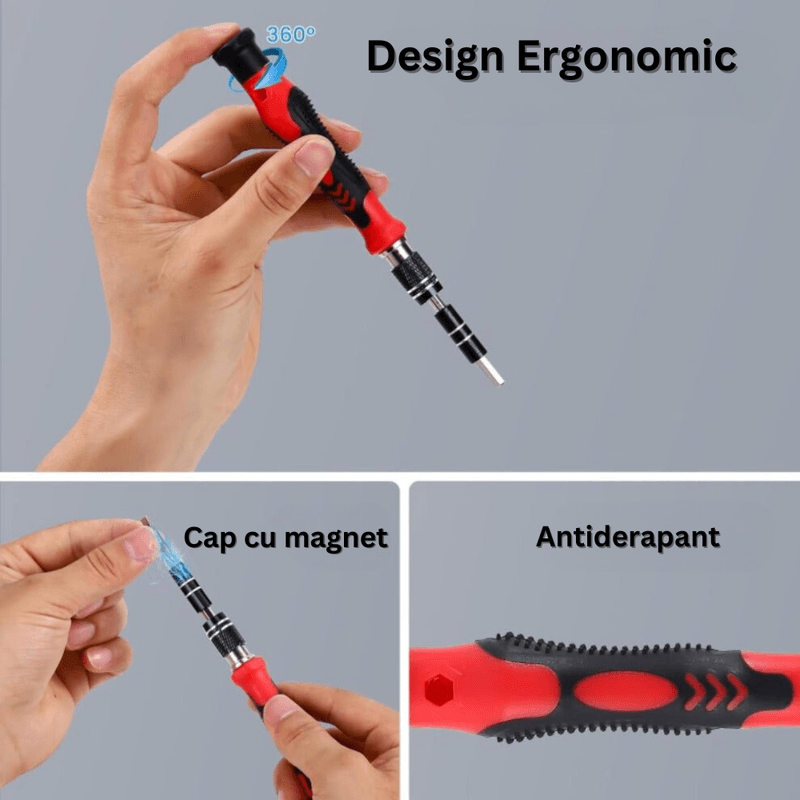 Casa si Gradina - Constructii - Scule de mana si unelte - Surubelnite - Set Surubelnite de Precizie 110 in 1, 98 Biti, pentru Electronice, Electrocasnice, Flexibila, cu Ventuza - Infinity.ro