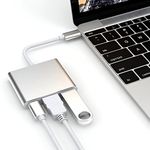 PC, gaming si accesorii - Retelistica - Hub-uri - Hub Adaptor Multiport 3 in 1, USB-C, USB 3.1, HDMI 4K, Plug&Play, 10 Gbps, Chipset 1.4 Suport 3D - Infinity.ro