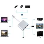 PC, gaming si accesorii - Retelistica - Hub-uri - Hub Adaptor Multiport 3 in 1, USB-C, USB 3.1, HDMI 4K, Plug&Play, 10 Gbps, Chipset 1.4 Suport 3D - Infinity.ro