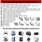 Casa si Gradina - Constructii - Scule de mana si unelte - Surubelnite - Set Surubelnite de Precizie 110 in 1, 98 Biti, pentru Electronice, Electrocasnice, Flexibila, cu Ventuza - Infinity.ro