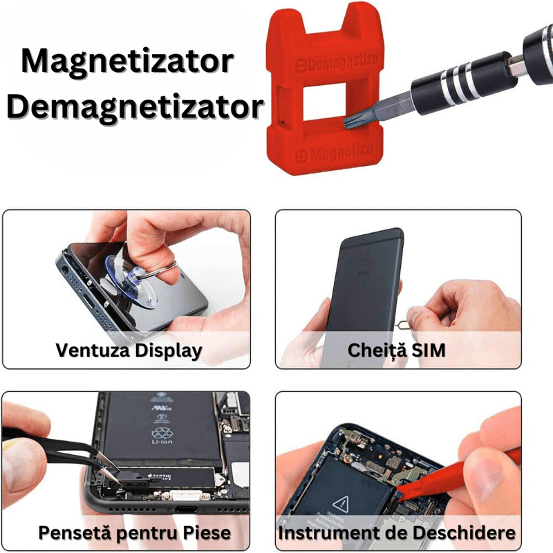 Casa si Gradina - Constructii - Scule de mana si unelte - Surubelnite - Set Surubelnite de Precizie 110 in 1, 98 Biti, pentru Electronice, Electrocasnice, Flexibila, cu Ventuza - Infinity.ro