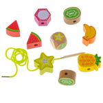 Jucarii, Copii si Bebe - Jucarii si jocuri - Jucarii & jocuri educative - Jocuri si jucarii educative - Joc Educativ de Echilibru Arici cu Fructe Colorate, Stivuit, Lemn Montessori, 12 Piese, Zar si Snur, + 3 ani - Infinity.ro