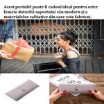 Fashion, accesorii si bijuterii - Femei - Accesorii femei - Portofele femei - Portofel dama piele, BLEKSY, aspect elegant, inchidere magnetica, spatii pentru bancnote, documente si carduri, gri - Infinity.ro