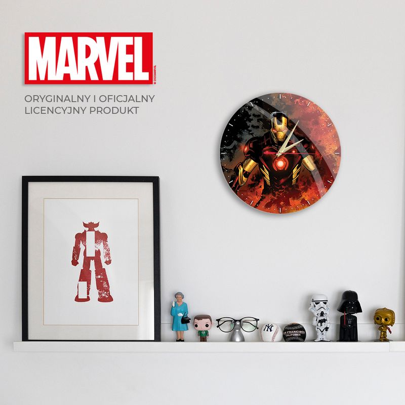 Casa si Gradina - Decoratiuni - Ceasuri - Ceas perete Avengers Iron Man 30,5 cm Multicolor - Infinity.ro