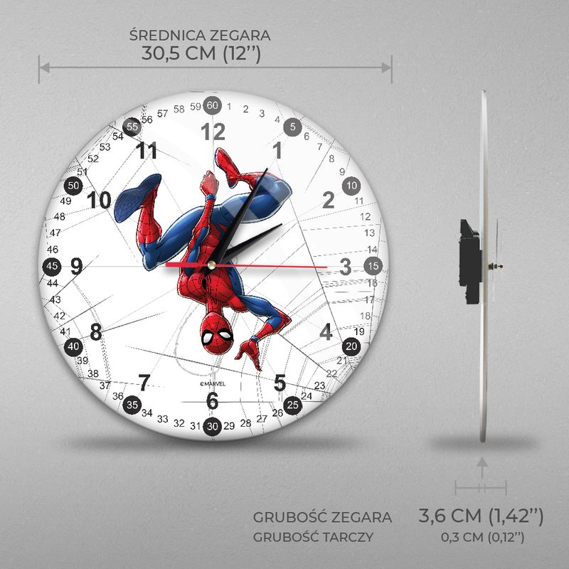 Casa si Gradina - Decoratiuni - Ceasuri - Ceas perete Spiderman MWCSPIDERM042 30,5 cm Multicolor - Infinity.ro