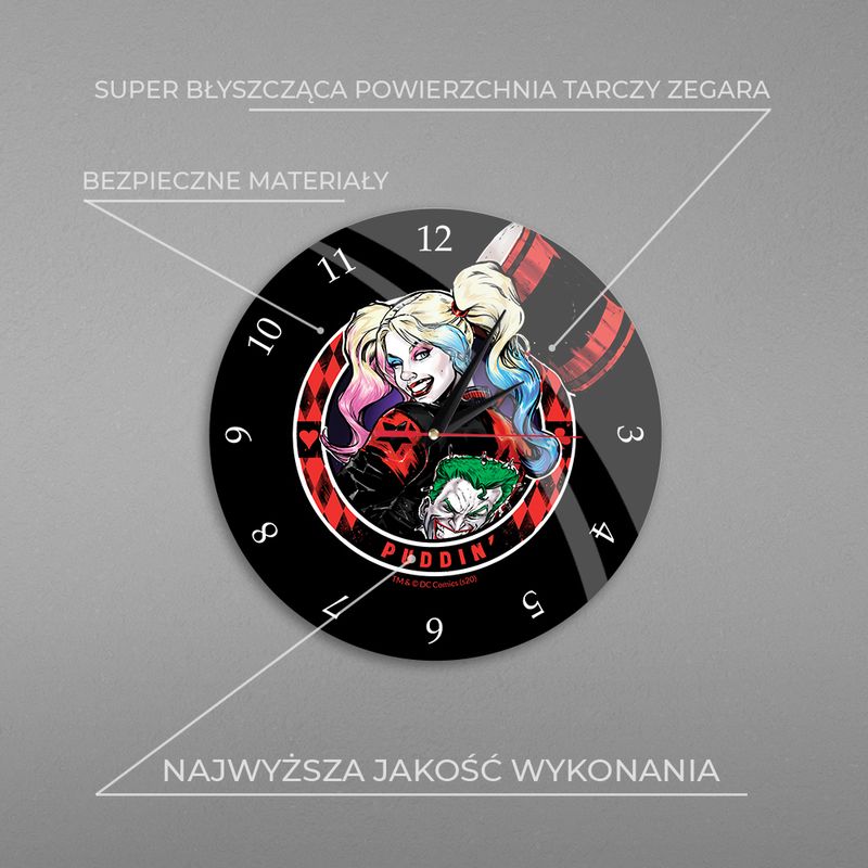 Casa si Gradina - Decoratiuni - Ceasuri - Ceas perete DC Comics Harley Quinn 30,5 cm Multicolor - Infinity.ro
