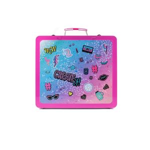 Trusa  de machiaj in valiza de lux Neon / Glitter, 16 Bucatii Multicolor 30 x 27 x 4 cm