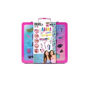 Trusa  de machiaj in valiza de lux Neon / Glitter, 16 Bucatii Multicolor 30 x 27 x 4 cm
