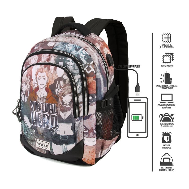 Carti si Birotica - Rechizite - Rucsacuri si genti scolare - Ghiozdan HS Virtual Hero, 30 X 44 X 17 cm 30 X 44 X 17 cm Baieti Neechipat Multicolor Invatamant universitar - Infinity.ro