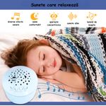 Jucarii, Copii si Bebe - Jucarii si jocuri - Jucarii bebelusi - Jucarii interactive bebelusi - Iepure de plus ambrasmart, cu Lumina de Noapte, cu Muzica si Sunete Albe, pentru Copii, multifunctional, Albastru - Infinity.ro