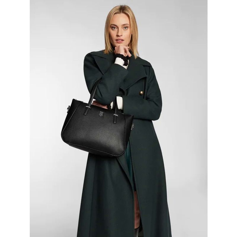 Fashion, accesorii si bijuterii - Femei - Accesorii femei - Genti si rucsacuri femei - Geanta Tommy Hilfiger Th Element Satchel AW0AW12011 34 x 25 x 12 cm Negru - Infinity.ro