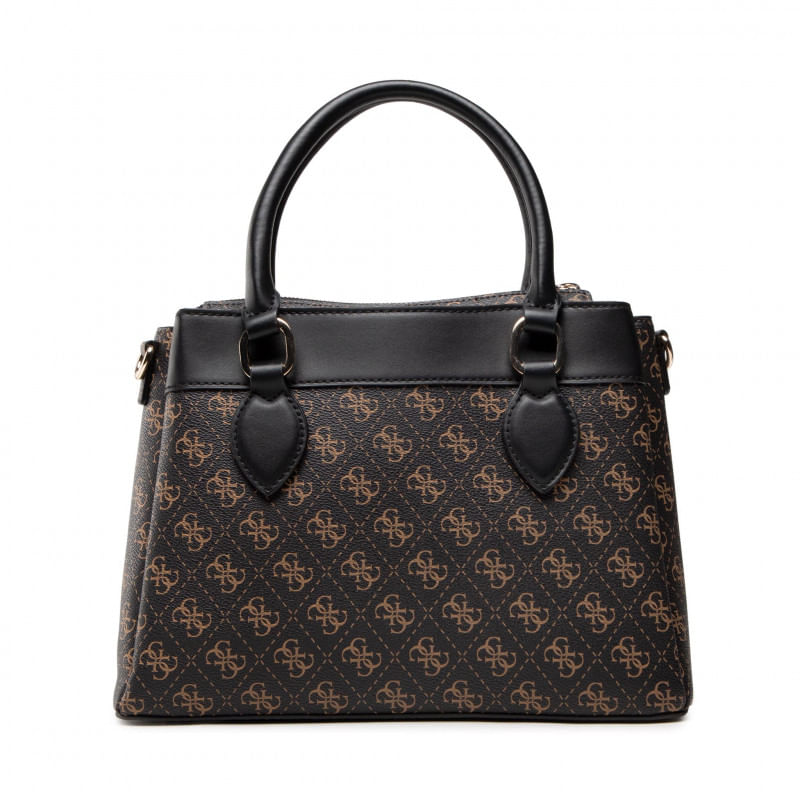 Fashion, accesorii si bijuterii - Femei - Accesorii femei - Genti si rucsacuri femei - Geanta Guess Kastina 3 Compartment Satchel HWSG84 05060 BRM 30 x 23 x 11,5 cm Maro - Infinity.ro