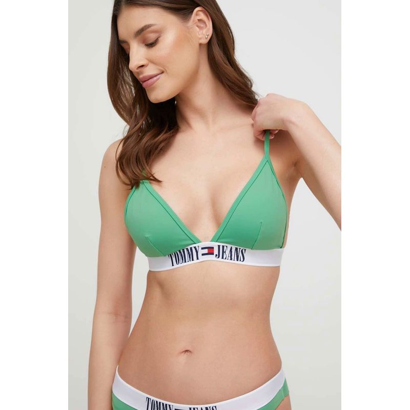 Fashion, accesorii si bijuterii - Femei - Lenjerie si pijamale femei - Costume de baie femei - Costum de baie dama Tommy Jeans UW0UW04451-4079 XS INTL Verde - Infinity.ro