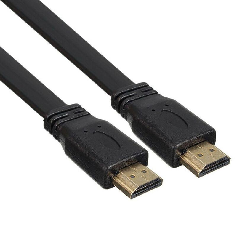 TV, Audio-Video si Foto - Accesorii TV si audio - Cabluri si adaptoare video - Cablu HDMI Plat MRG A340, Mufe aurite, 1.5 metri, Negru - Infinity.ro