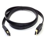 TV, Audio-Video si Foto - Accesorii TV si audio - Cabluri si adaptoare video - Cablu HDMI Plat MRG A340, Mufe aurite, 1.5 metri, Negru - Infinity.ro