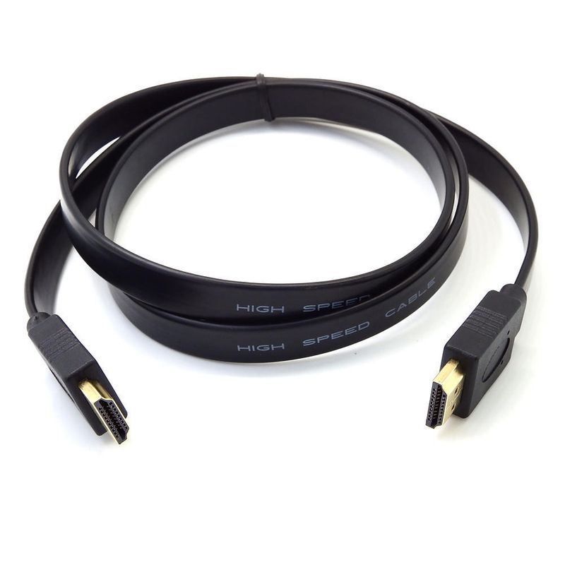 TV, Audio-Video si Foto - Accesorii TV si audio - Cabluri si adaptoare video - Cablu HDMI Plat MRG A340, Mufe aurite, 1.5 metri, Negru - Infinity.ro