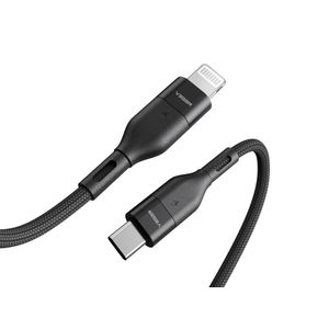 Cablu de date Veger CL01, Type-C, Lightning, Fast Charge, Negru