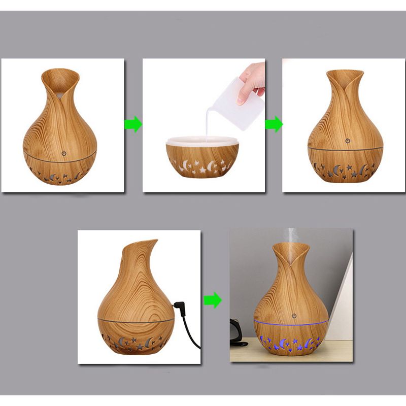 Electronice si Electrocasnice - Climatizare si sisteme de incalzire - Aparate filtrare aer - Umidificatoare - Umidificator de Aer MRG MAJ21003, Usb, Aromaterapie, Stejar Deschis - Infinity.ro