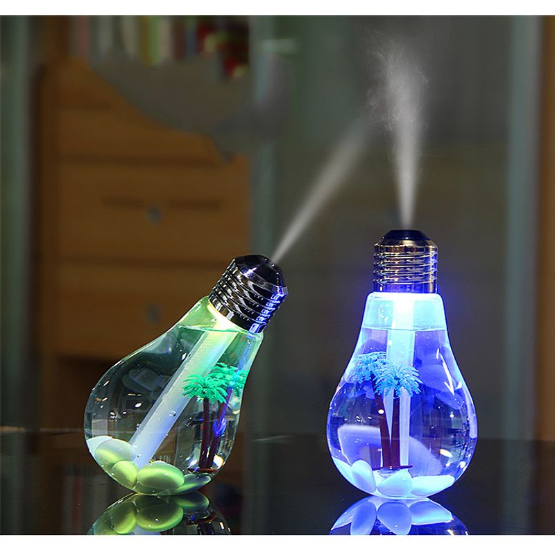 Electronice si Electrocasnice - Climatizare si sisteme de incalzire - Aparate filtrare aer - Umidificatoare - Umidificator de Aer Stil Bec MRG M978, Usb, Aromaterapie, Led Multicolor - Infinity.ro