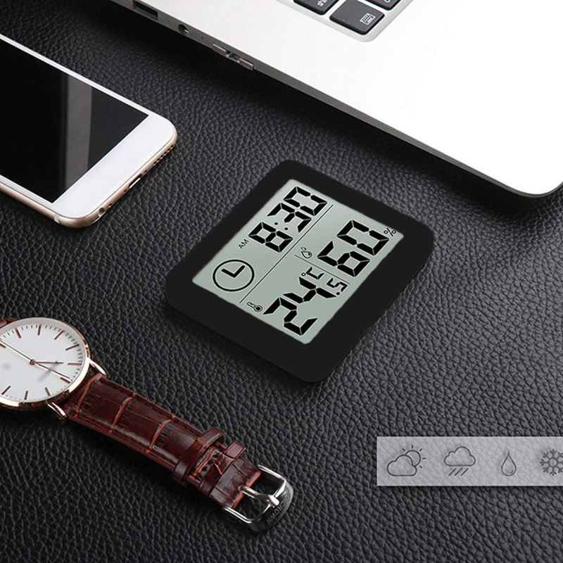 TV, Audio-Video si Foto - Optica, astronomie si metrologie - Meteorologie - Termometre Meteo - Mini Statie Meteo MRG M-364, Pentru interior, Termometru, Higrometru, Negru - Infinity.ro