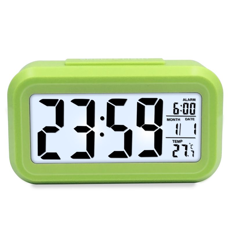 Casa si Gradina - Decoratiuni - Ceasuri - Ceas cu Termometru MRG M899, LCD ,cu Lumina Noapte, Calendar, Verde - Infinity.ro