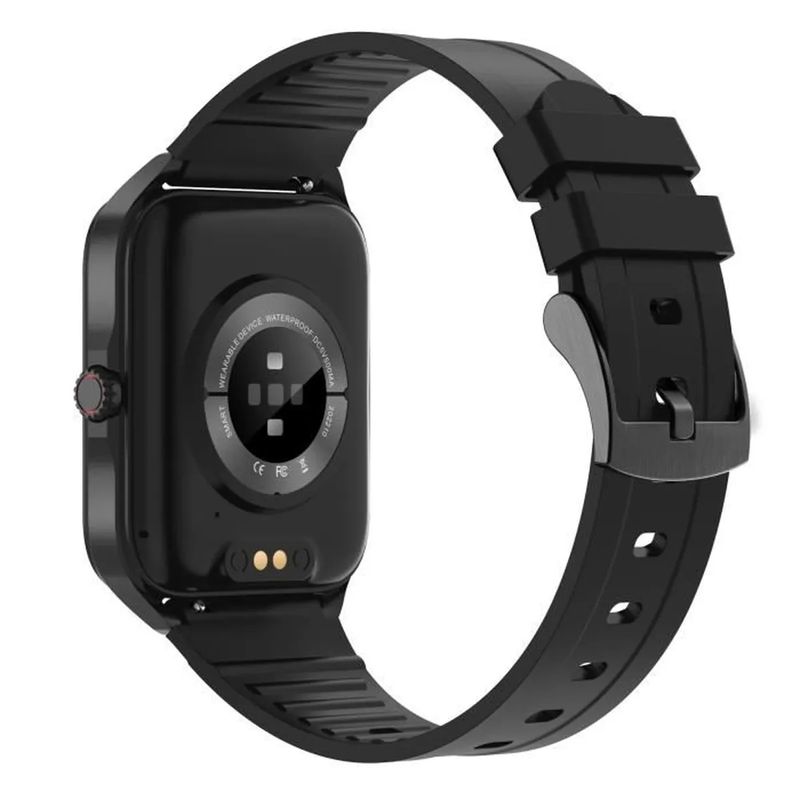 Laptop, Telefoane si Tablete - Wearables si gadgeturi - Wearables - Smartwatch-uri - Ceas Smartwatch MRG MLC204, Bluetooth, Apeluri, Sms, Social Media, Silicon Negru - Infinity.ro