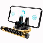 Laptop, Telefoane si Tablete - Telefoane mobile si accesorii - Accesorii Telefoane - Suport si docking telefoane - Suport telefon MRG MXY168, Pentru masina, cu placuta numar telefon, auriu - Infinity.ro